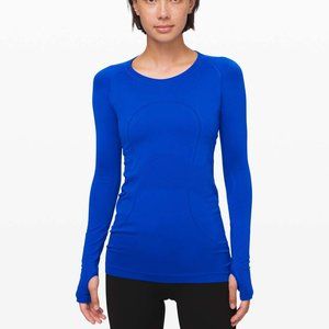 Royal Blue Long-Sleeve Lululemon Swiftly Tech